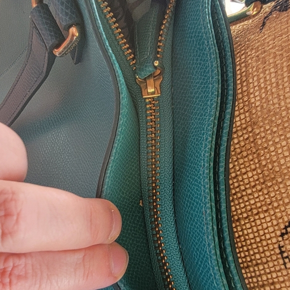 Vera Bradley Small Ella Teal Tote Bag - Picture 16 of 16